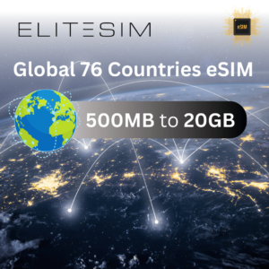 International eSIM for Global 76 Countries