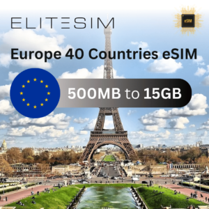 International eSIM for Europe 40 Countries